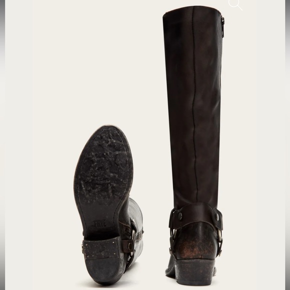 Frye Tall Leather Carson Harness Boot - Picture 6 of 10